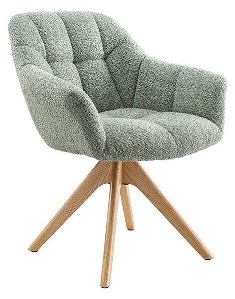 Designová otočná židle Vallerina šalvějová zelená / dub