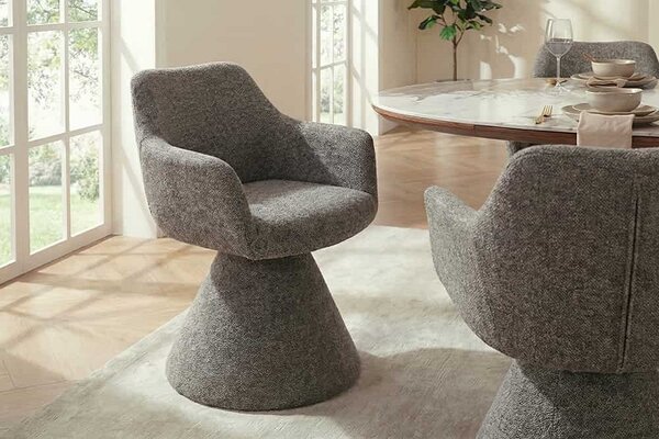 Designová otočná židle Deimena hnědá