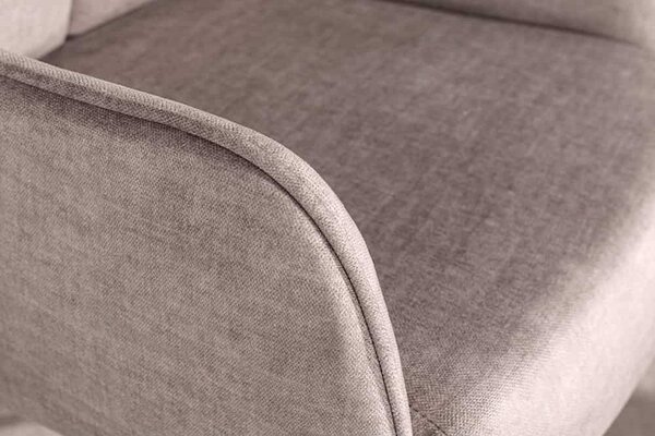 Designová otočná židle Brock taupe samet
