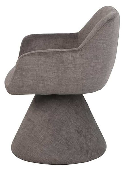 Designová otočná židle Deimena šedý samet