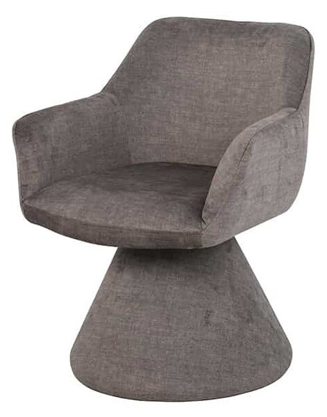 Designová otočná židle Deimena šedý samet
