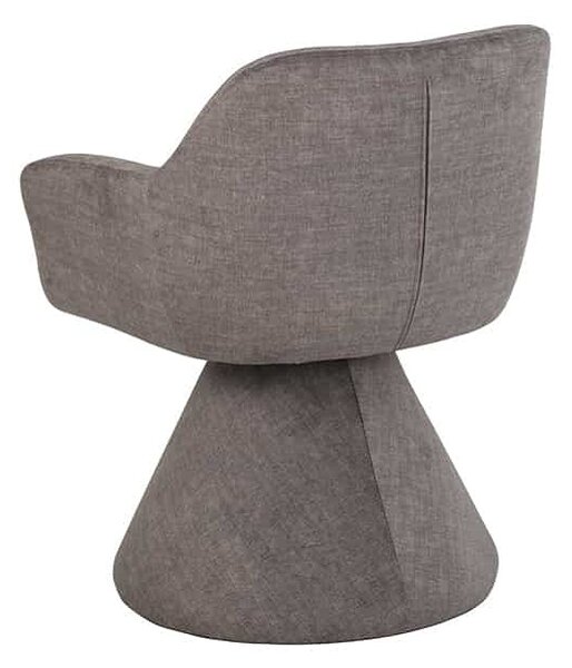 Designová otočná židle Deimena šedý samet