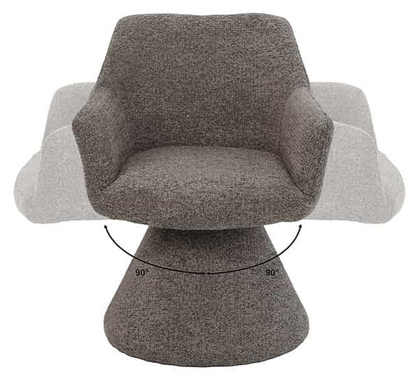 Designová otočná židle Deimena hnědá