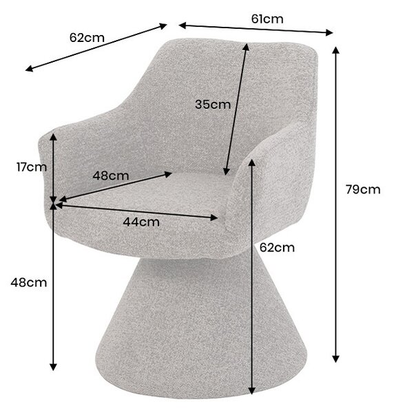 Designová otočná židle Deimena hnědá