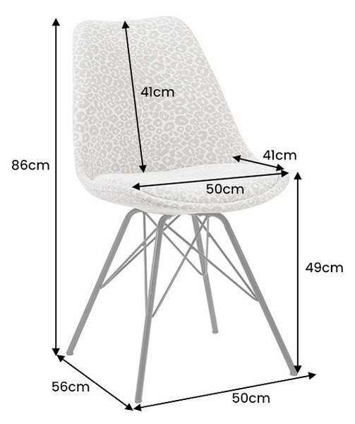 Designová židle Sweden béžová / šedá
