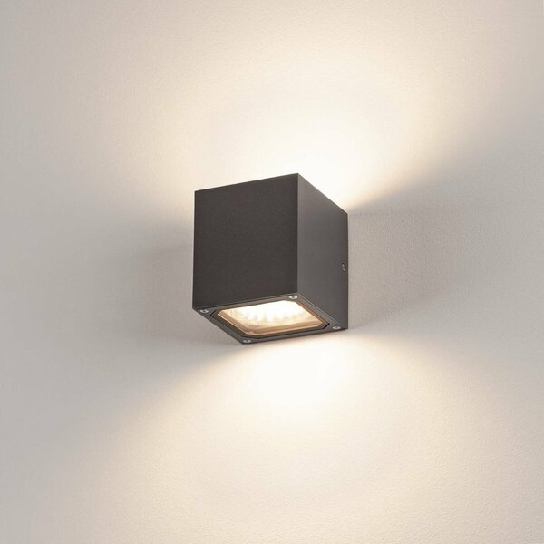 BIG WHITE SLV SITRA CUBE, venkovní nástěnné svítidlo, TCR-TSE, IP44, antracit, max. 18 W 232535
