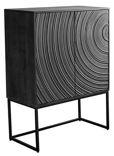 Designová vysoká komoda Waseemah 120 cm černé mango