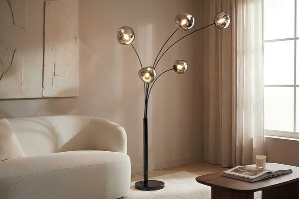 Designová stojanová lampa Hanzila 200 cm šedá