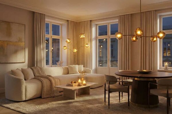 Designová stojanová lampa Hanzila 200 cm zlatá