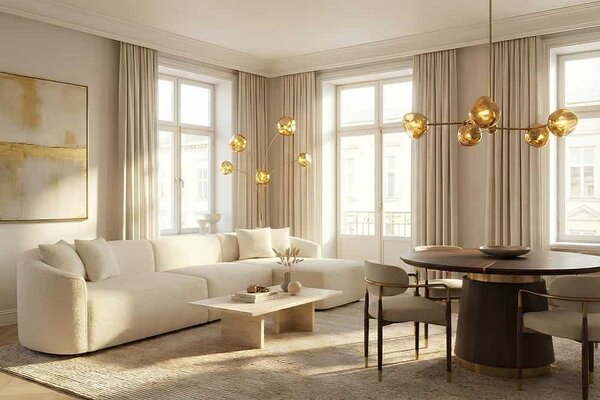 Designová stojanová lampa Hanzila 200 cm zlatá