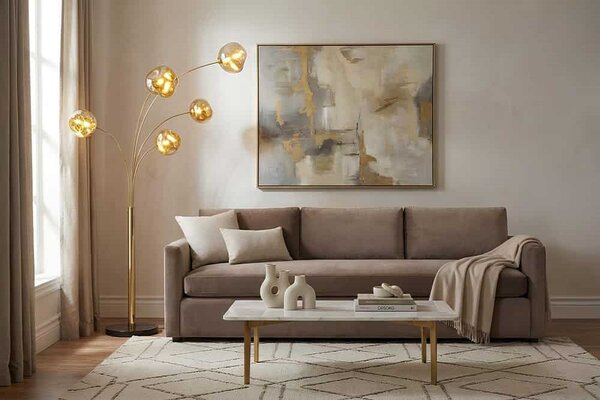 Designová stojanová lampa Hanzila 200 cm zlatá