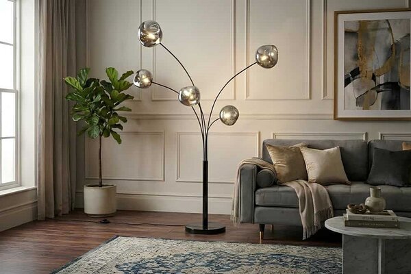 Designová stojanová lampa Hanzila 200 cm šedá