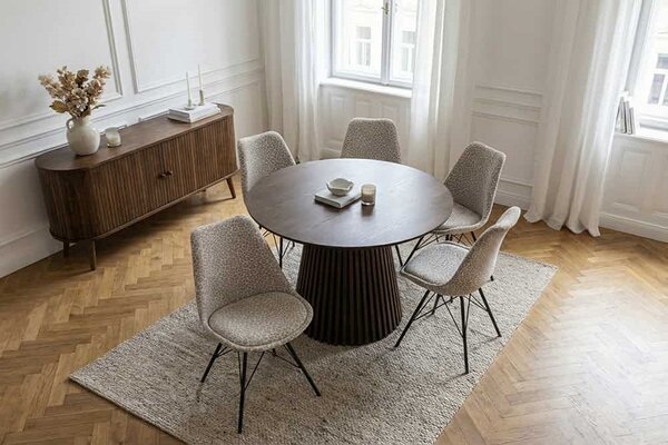Designová židle Sweden béžová / šedá