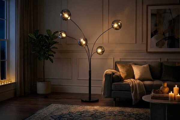 Designová stojanová lampa Hanzila 200 cm šedá