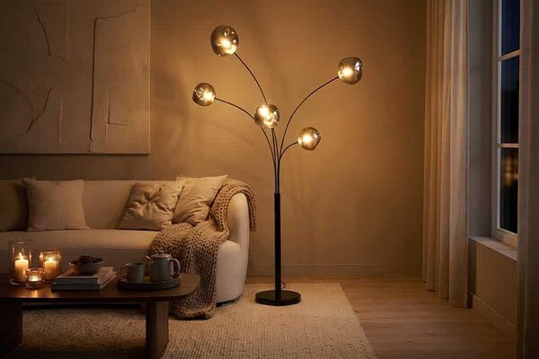 Designová stojanová lampa Hanzila 200 cm šedá