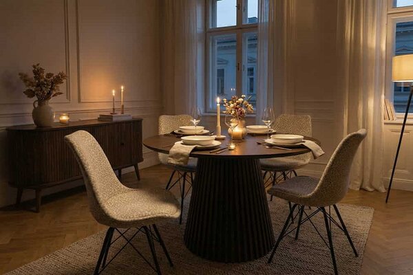 Designová židle Sweden béžová / šedá
