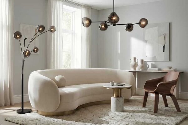 Designová stojanová lampa Hanzila 200 cm šedá