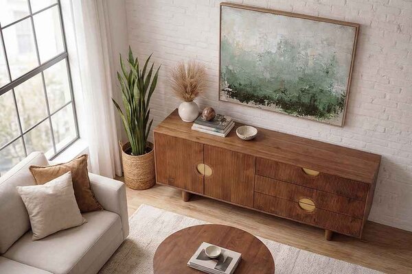 Designová komoda Opaline 177 cm hnědé mango