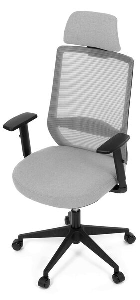 Ergonomická kancelářská židle AURELIE - šedá síťovina