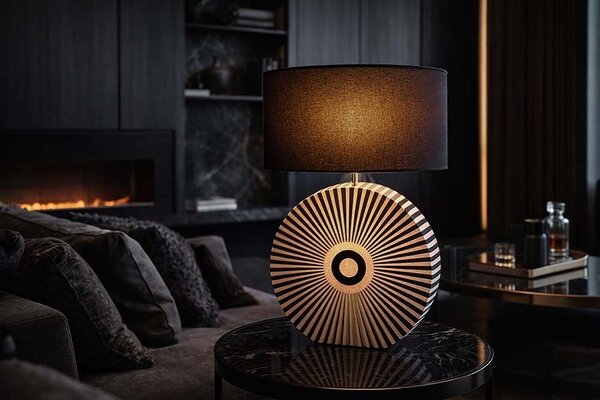 Designová stolní lampa Ilissa 62 cm černo-bílá