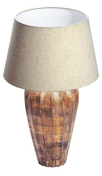 Designová stolní lampa Desmond 65 cm béžová / hnědé mango