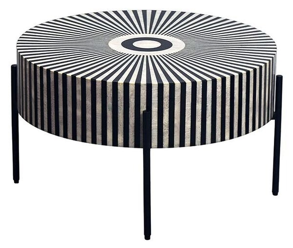 Designový konferenční stolek Ilissa 64 cm černo-bílý