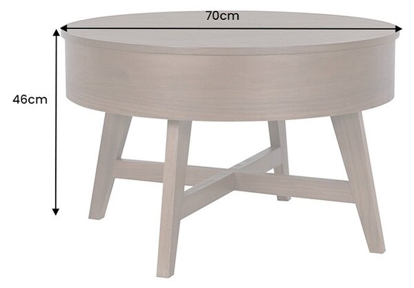 Designový konferenční stolek Rajnish 70 cm hnědé mango