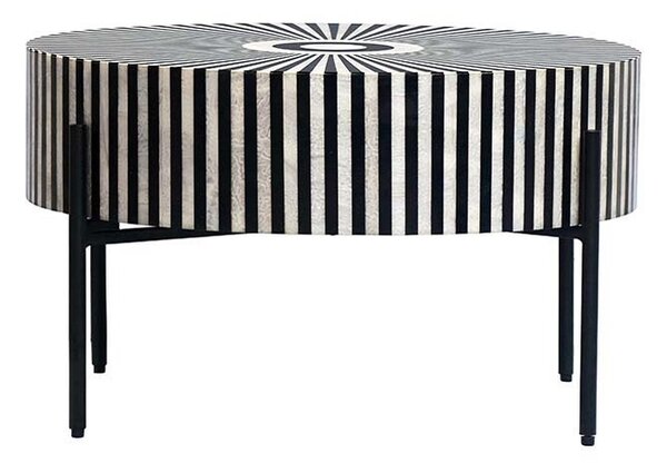 Designový konferenční stolek Ilissa 64 cm černo-bílý