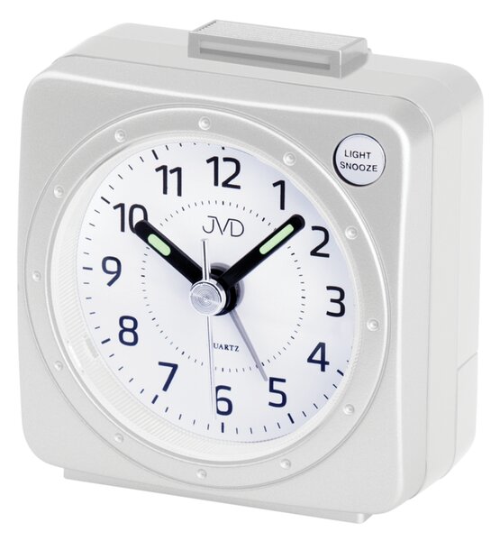 JVD Nejlevnější analogový budík JVD quartz SR220.8 s osvětlením