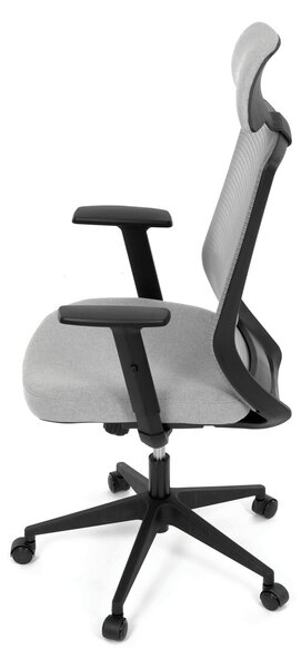 Ergonomická kancelářská židle AURELIE - šedá síťovina