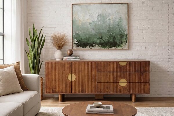 Designová komoda Opaline 177 cm hnědé mango