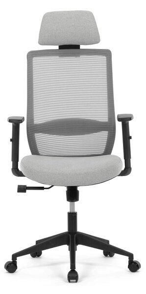 Ergonomická kancelářská židle AURELIE - šedá síťovina