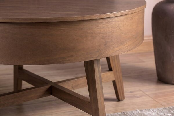 Designový konferenční stolek Rajnish 70 cm hnědé mango