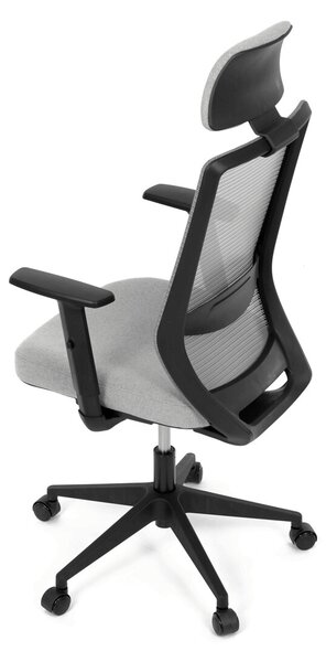 Ergonomická kancelářská židle AURELIE - šedá síťovina