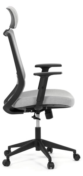 Ergonomická kancelářská židle AURELIE - šedá síťovina