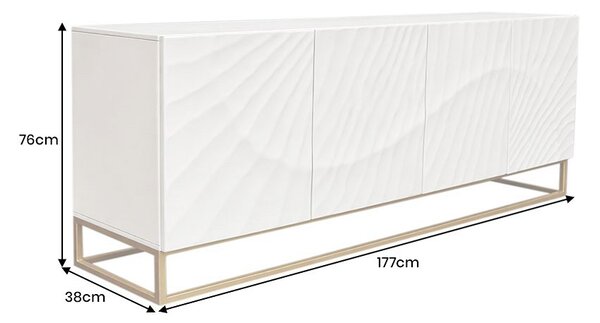 Designová komoda Shayla 177 cm bílé mango