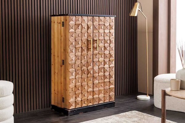Designová barová skříňka Winebar 122 cm borovice
