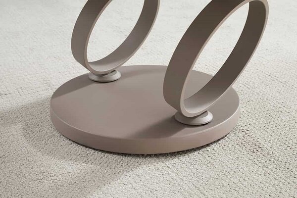 Designový konferenční stolek Danyale 80-134 cm travertin / šampaňský