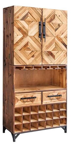 Designová barová skříňka Winebar 160 cm borovice