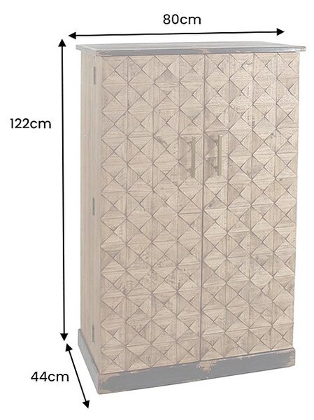 Designová barová skříňka Winebar 122 cm borovice