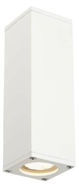 SLV BIG WHITE THEO, venkovní nástěnné svítidlo, QPAR51, IP44, hranaté, up/down, bílé, max. 70 W 229531