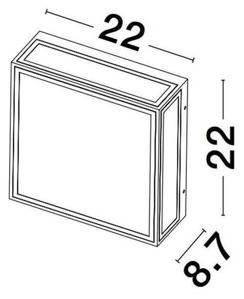 NV 9197702 Venkovní nástěnné svítidlo SORREN antracitový hliník a čiré sklo E27 2x12W 220-240V bez žárovky IP65 - NOVA LUCE