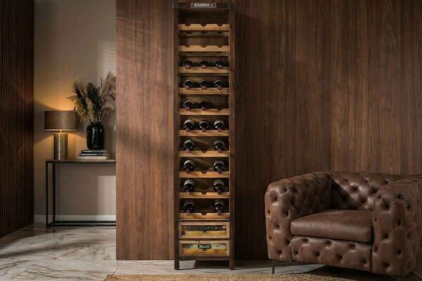 Designový regál na víno Winebar 190 cm borovice