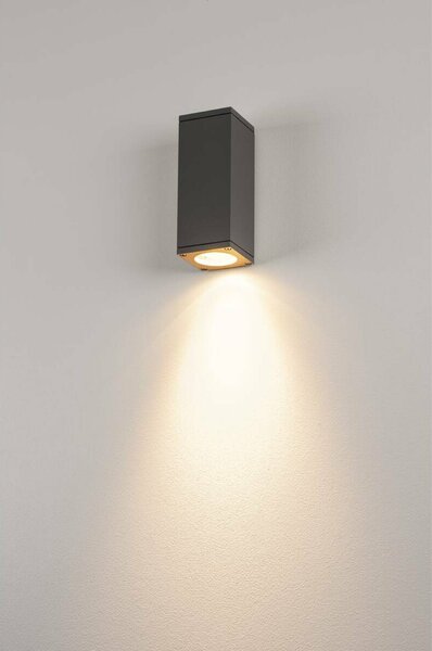 BIG WHITE SLV THEO WALL, venkovní nástěnné svítidlo, QPAR51, hranaté, antracit, max. 35 W 229525