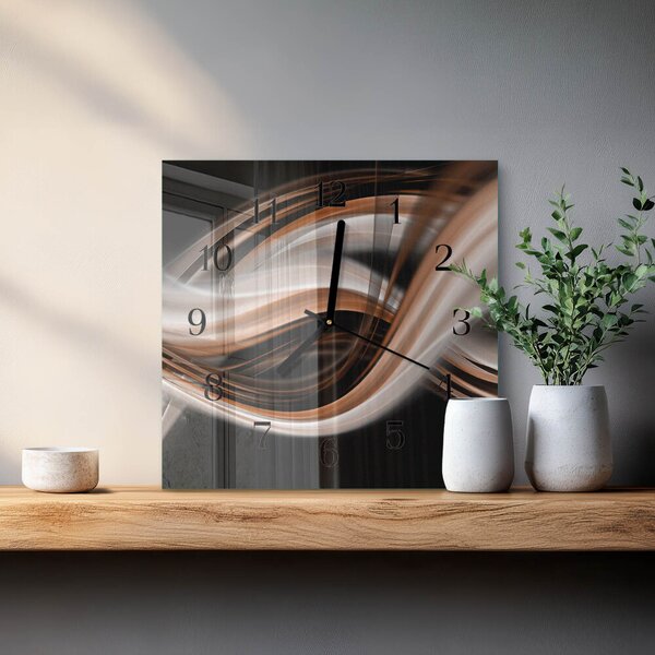 Skleněné hodiny na stěnu Abstraktní umění zskc-30x30-00057725