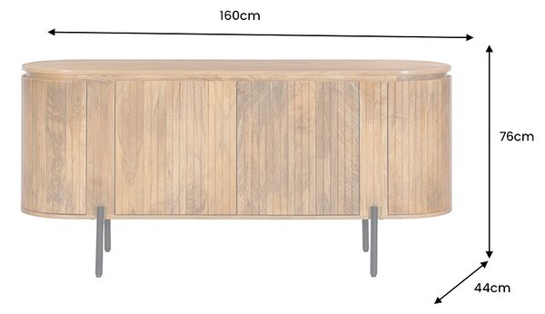 Designová komoda Daichi 160 cm hnědé mango