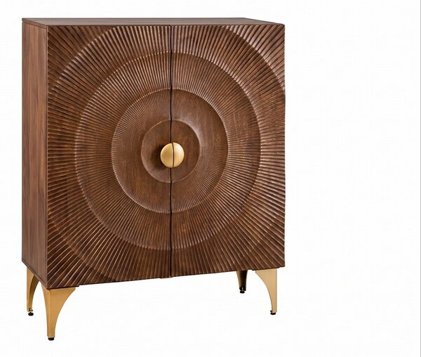 Designová vysoká komoda Venetia 120 cm hnědé mango