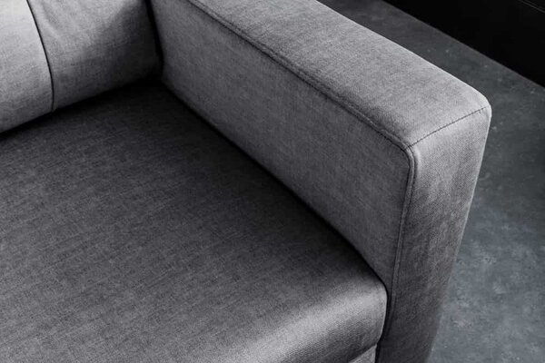 Designová rozkládací pohovka Zaragoza 142 cm šedý samet