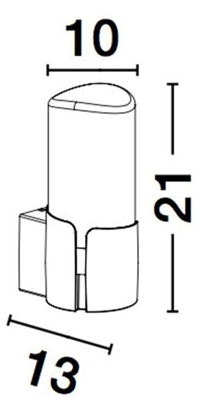 NV 9209211 Venkovní nástěnné svítidlo PYRO tmavě šedý hliník bílý akryl E27 1x12W 220-240V IP54 bez žárovky - NOVA LUCE
