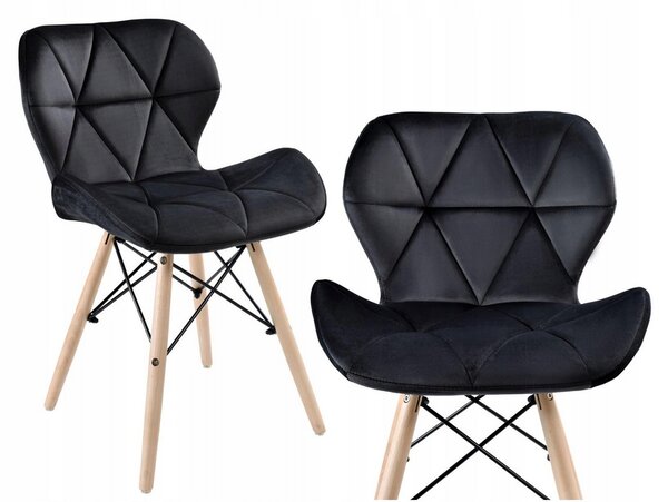 Židle RIPIANO VELVET 48 x 52,5 x 74 cm černá 1 ks
